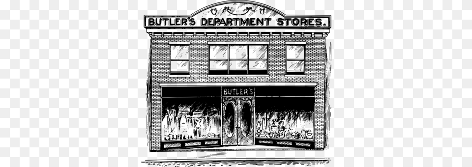 Department Store Retail Storefront Shopping Computer Department Stores Black And White, Gray Free Png Download