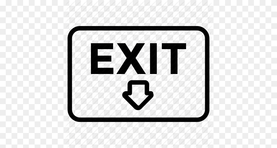 Departure Emergency Exit Exit Exit Sign Leave Icon, Symbol, Text, Number, License Plate Free Transparent Png