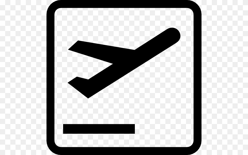 Departures Airport Sign Clip Art, Symbol, Road Sign, Blade, Razor Free Transparent Png