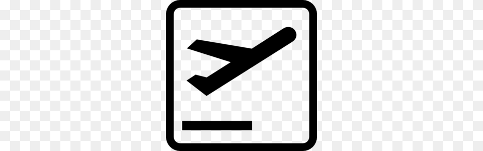 Departures Airport Sign Clip Art, Gray Free Png