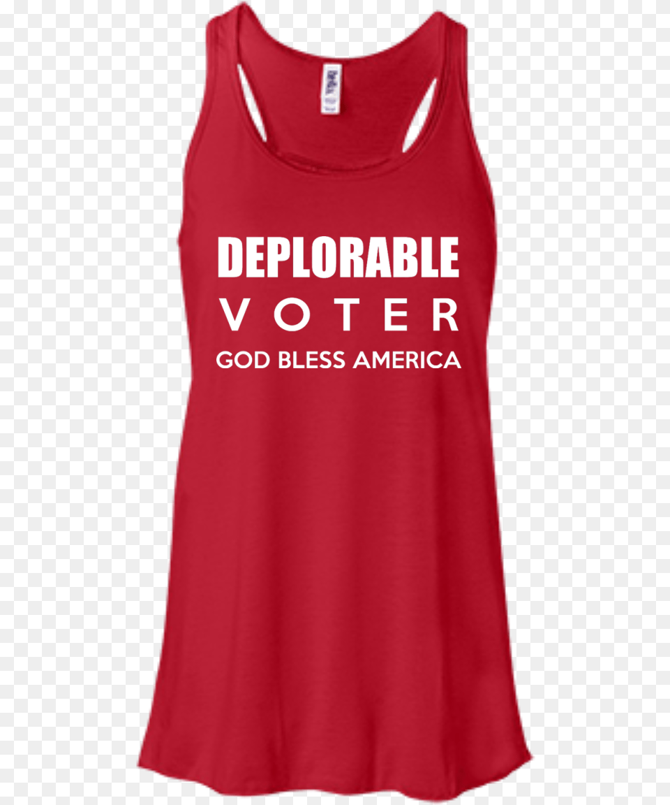 Deplorable Voter God Bless America T Shirt Choke T Shirt Dress, Clothing, Tank Top, Adult, Female Png Image