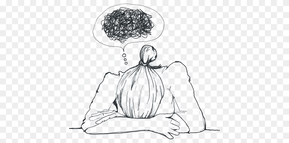 Depression Background Image Anxious Drawing, Art, Baby, Person, Doodle Free Png Download