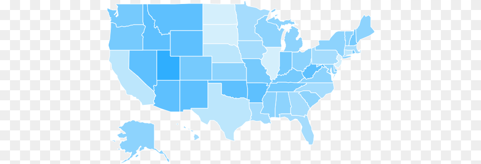 Depression By State Common Core States 2019, Chart, Map, Plot, Atlas Free Png Download