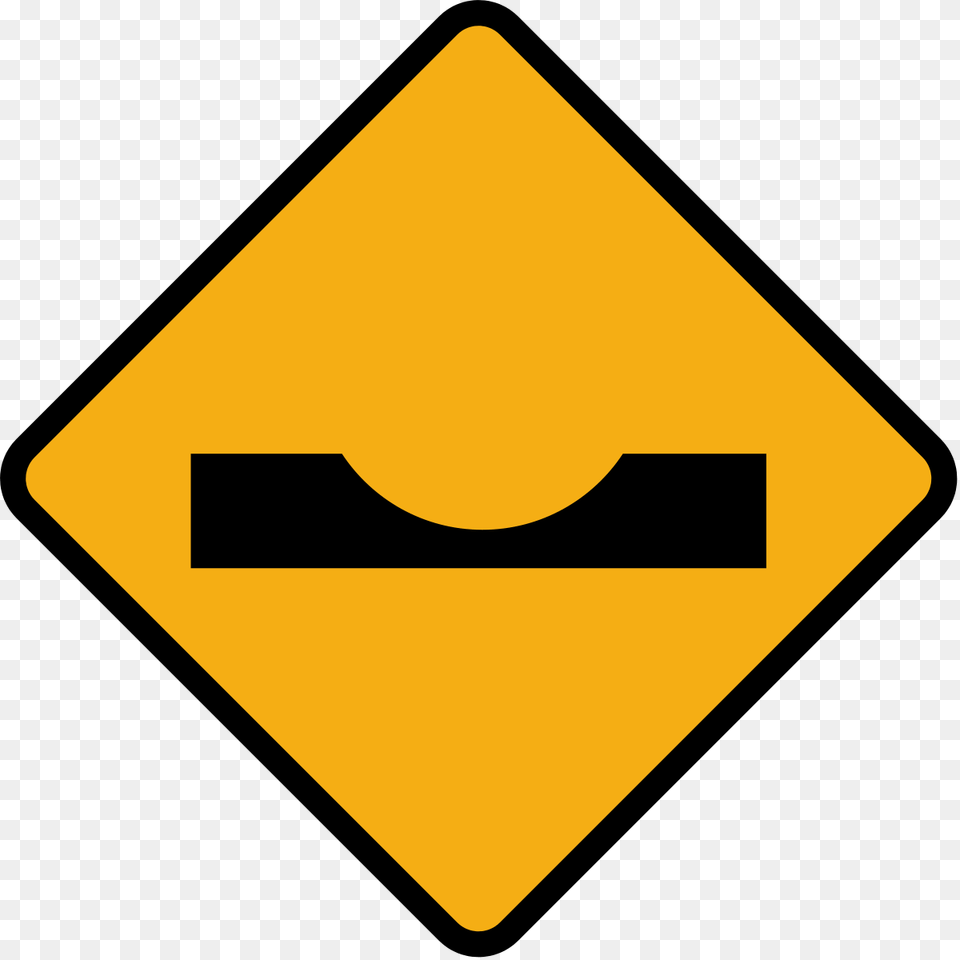 Depression Road Sign, Symbol, Road Sign, Disk Free Png
