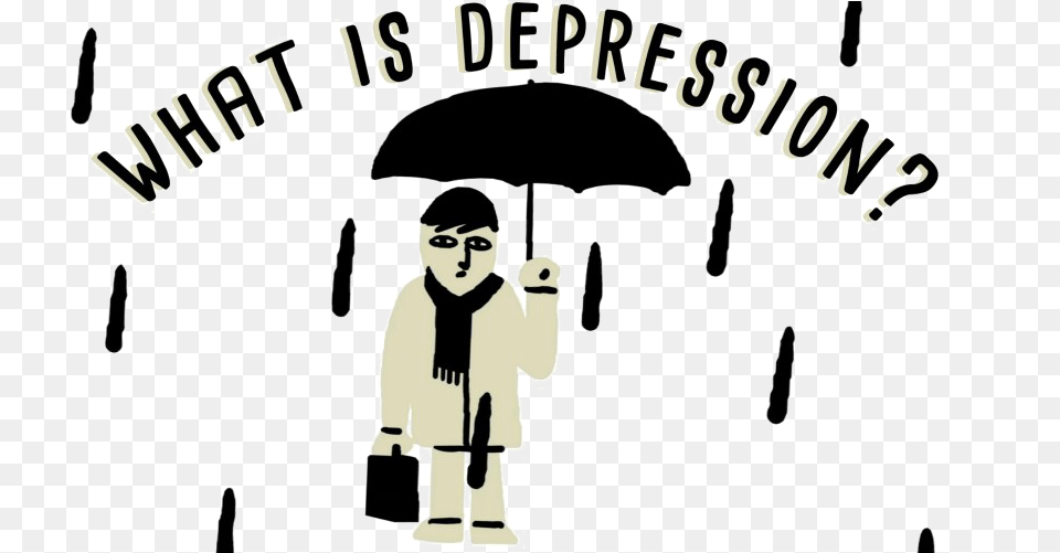 Depression Transparent Background Umbrella, People, Person, Book, Clothing Png Image