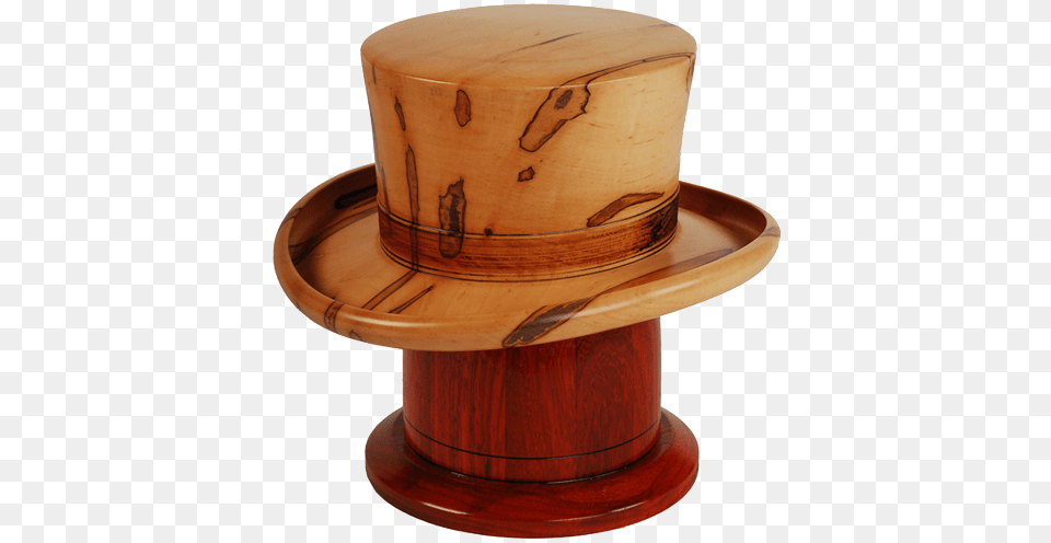 Derby Hat Maple Wood Urn With Padauk Base Urn, Clothing, Saucer, Sun Hat Png Image