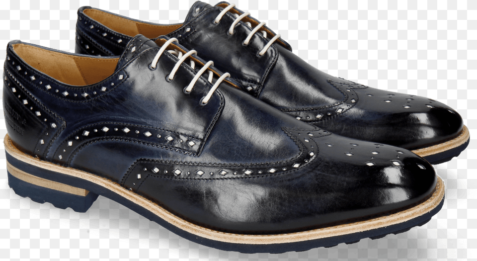 Derby Shoes Eddy 5 Navy Soft Patent White Punch Suede, Clothing, Footwear, Shoe, Sneaker Free Png Download