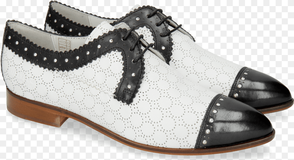 Derby Shoes Jessy 37 Black Nappa Perfo White Slip On Shoe, Clothing, Footwear, Sneaker Free Png