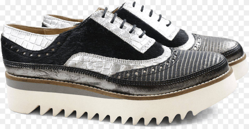 Derby Shoes Lena 1 Brush Silver Black Rinca Metal Pewter Sneakers, Clothing, Footwear, Shoe, Sneaker Png Image