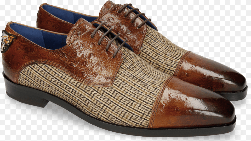Derby Shoes Lewis 27 Ostrich Tan Textile English Shoe, Clothing, Footwear, Sneaker Png Image