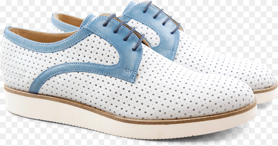 Derby Shoes Sally 17 Powder Perfo White Powder Blue Skate Shoe, Clothing, Footwear, Sneaker Png Image