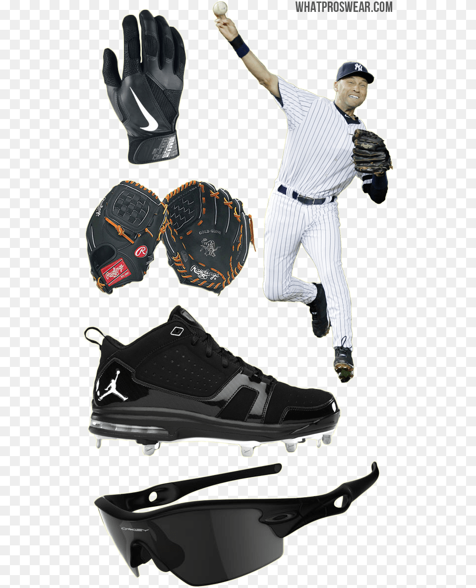 Derek Jeter Glove Model Derek Jeter Cleats Derek Oakley Radar Path, Sport, Baseball, Baseball Glove, Clothing Free Png Download