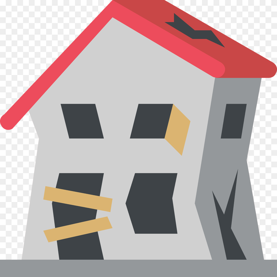 Derelict House Emoji Clipart, Architecture, Building, Outdoors, Shelter Png