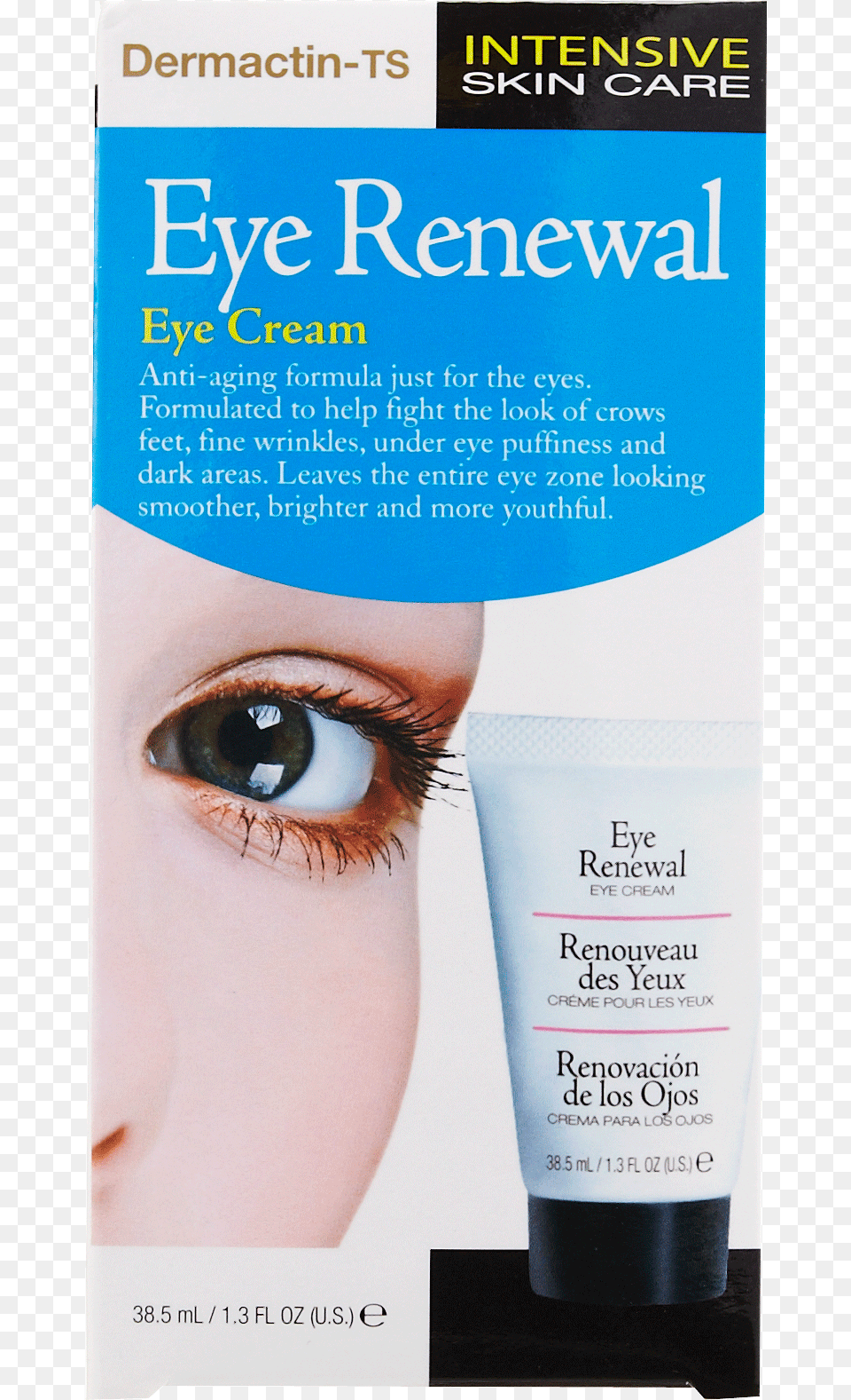 Dermactin Ts Eye Renewal Eye Cream, Advertisement, Face, Head, Person Free Png Download