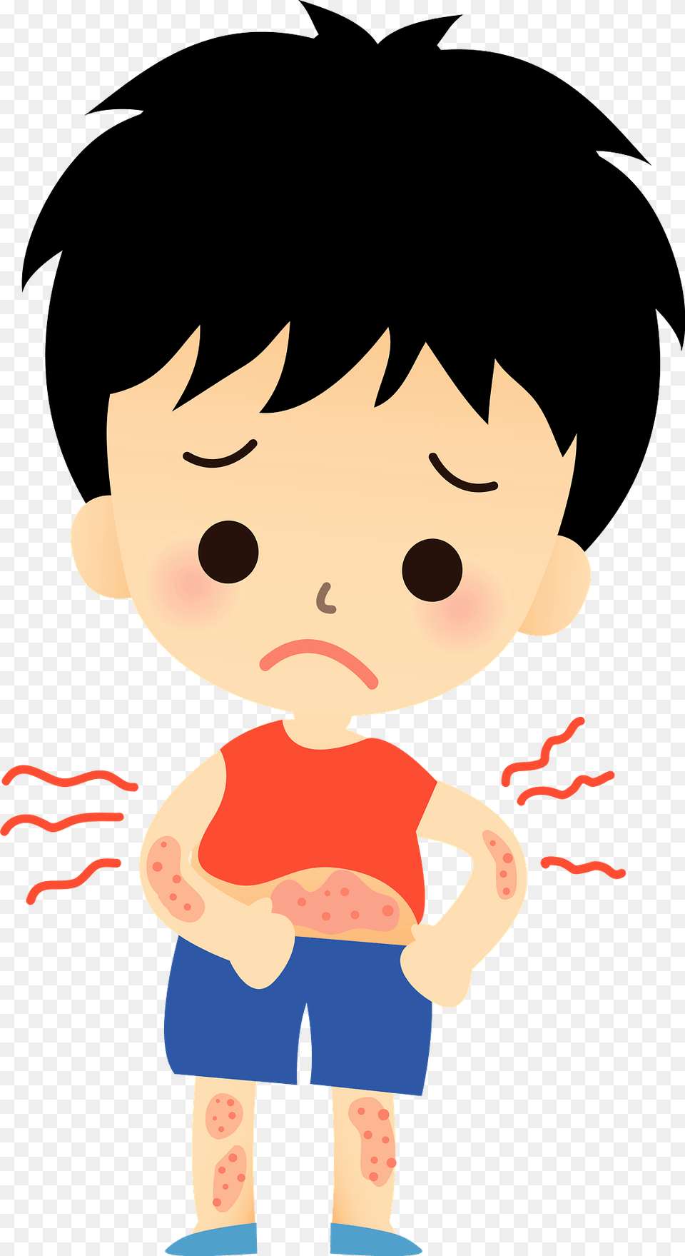 Dermatitis Skin Rash All Over Clipart, Baby, Person, Face, Head Free Png