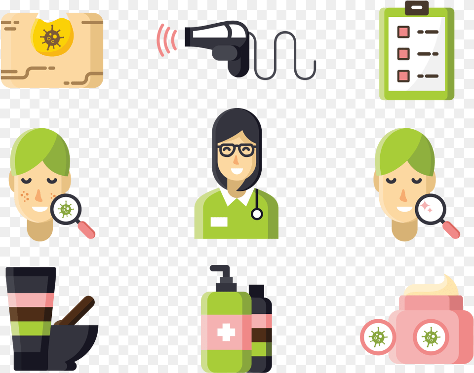 Dermatology Icons Vector Cartoon, Adult, Male, Man, Person Free Png