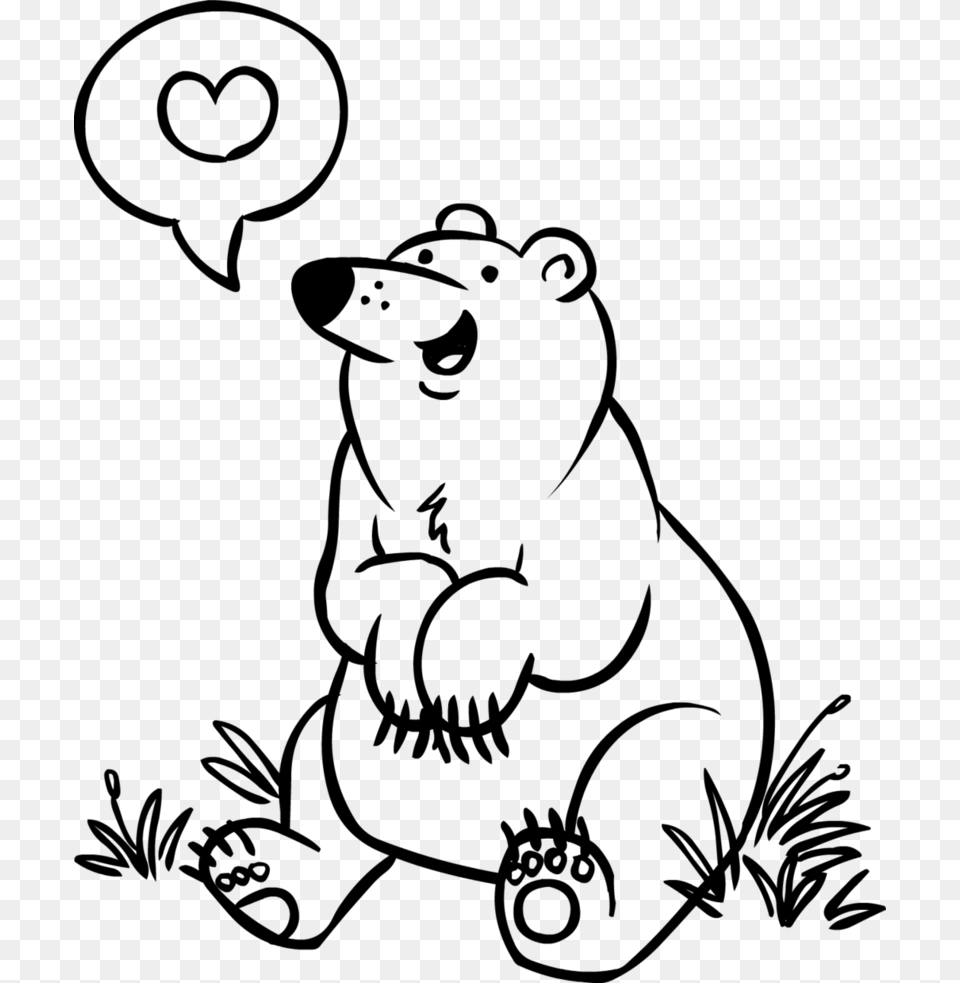 Derp Bear Love By Karlymacdonald Vector Bear, Gray Free Png Download