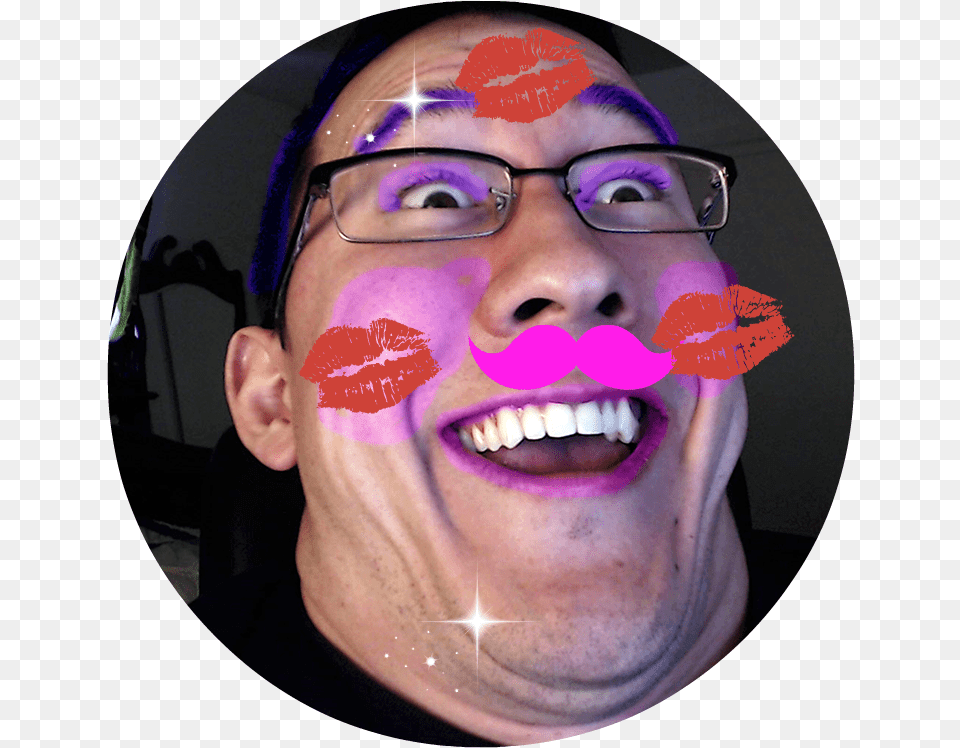 Derp Face Double Chin Download Double Chin Smile Meme, Accessories, Purple, Portrait, Photography Png Image