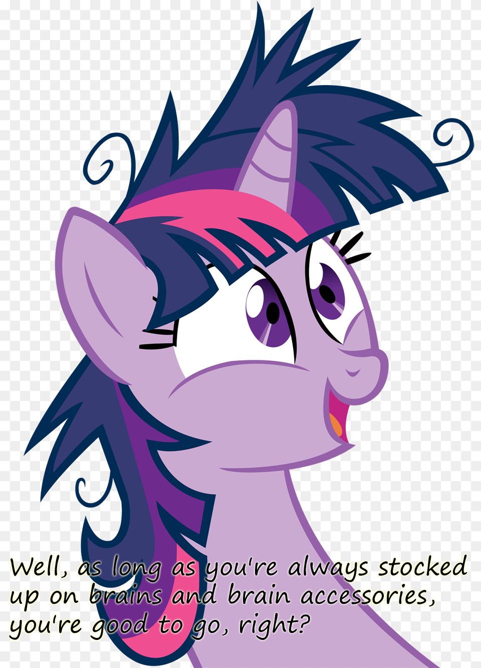 Derp Faic Insane Pony Thread Insanity King Of The Twilight Sparkle Stressed Out, Book, Comics, Publication, Purple Free Png Download