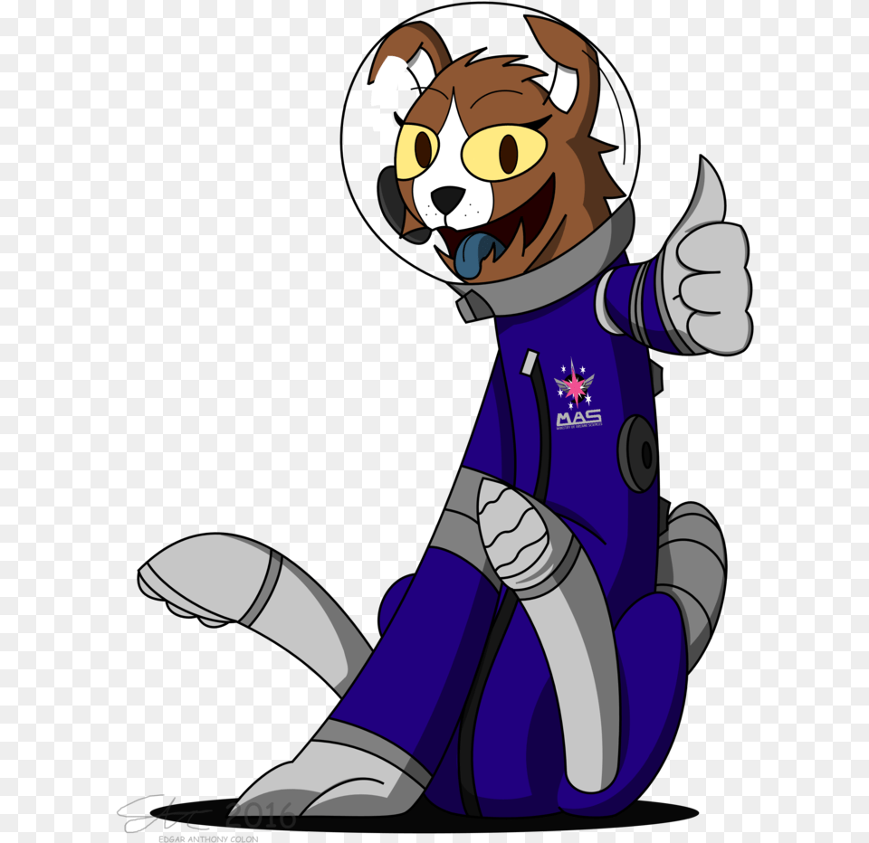 Derpanater Astronaut Commission Cute Diamond Dog Cartoon, Book, Comics, Publication, Baby Free Transparent Png