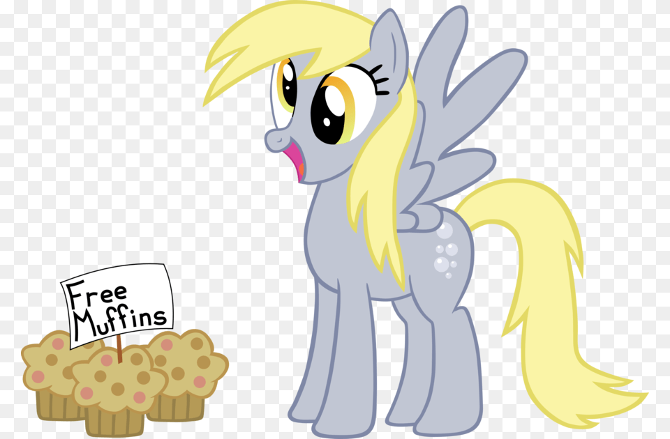 Derpy Derpy Hooves With A Muffin, Book, Comics, Publication, Baby Free Png