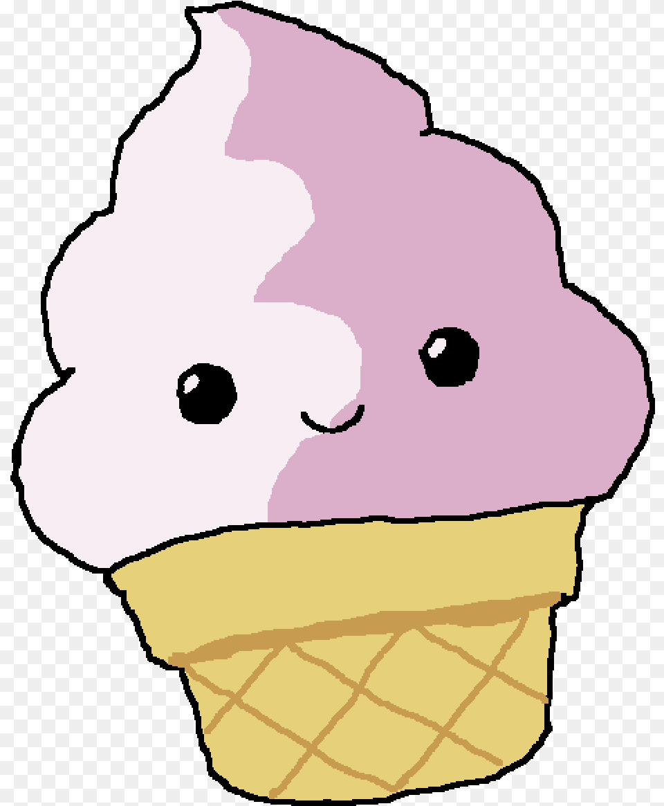 Derpy Kawaii Icecream Cartoon Happy Ice Cream, Dessert, Food, Ice Cream, Baby Free Png Download
