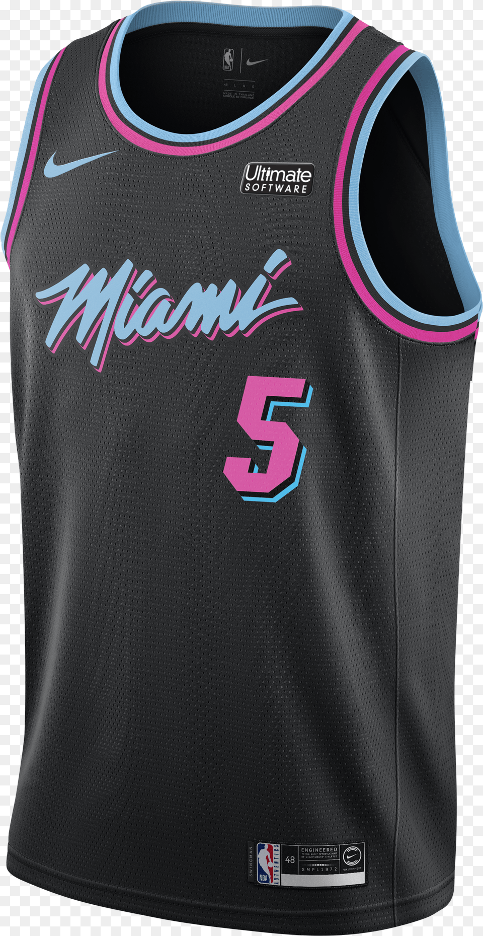 Derrick Jones Jr Nike Miami Heat Vice Nights Swingman Jimmy Butler Miami Heat Jersey, Clothing, Shirt Png