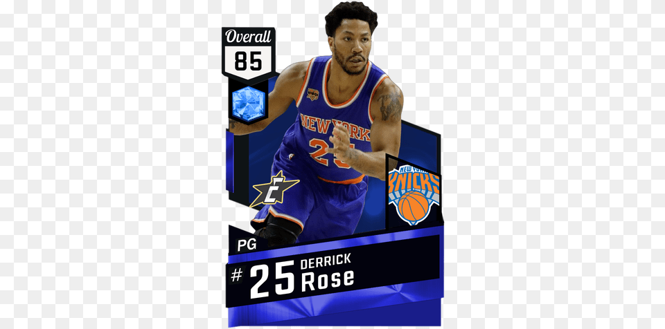 Derrick Rose Nba 2k17 Custom Card 2kmtcentral Kevin Durant Basketball Card, Adult, Male, Man, Person Png