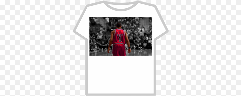 Derrick Rosenbawallpapershdbasketballdesktop Roblox T Shirt Roblox Supreme, Clothing, T-shirt, Person, People Png Image