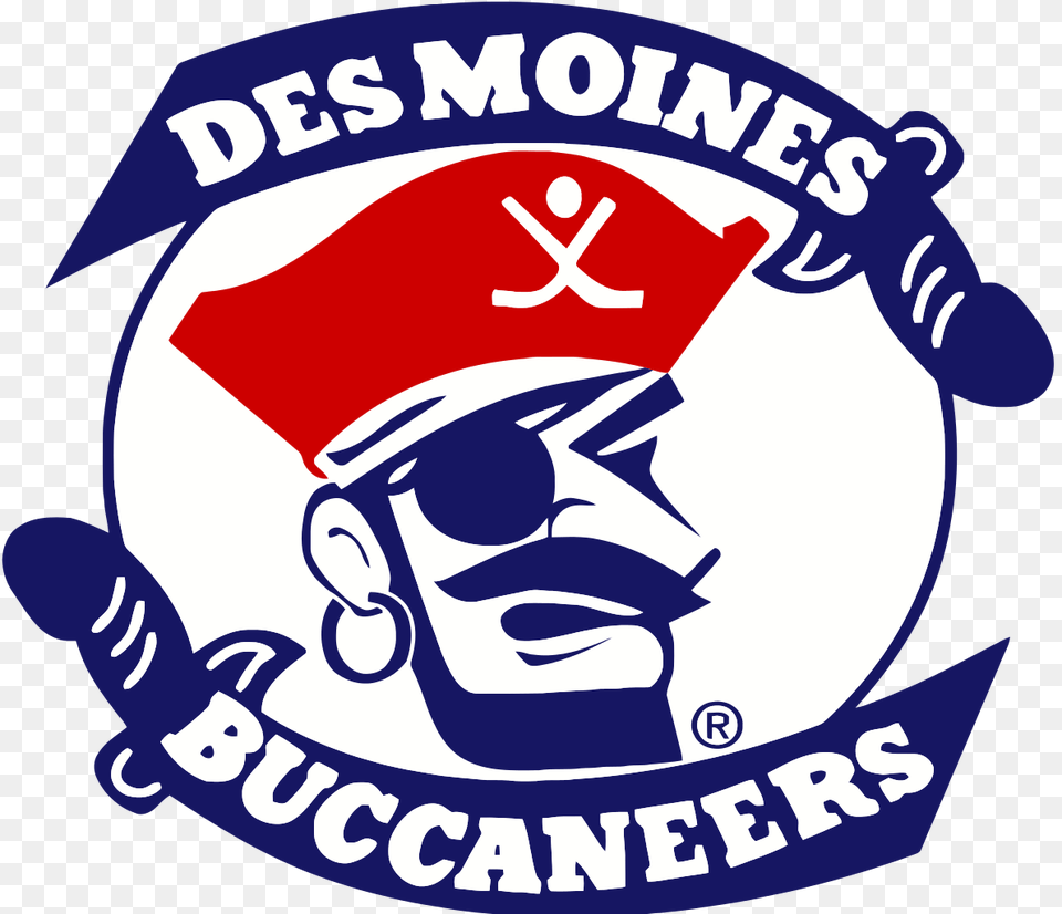 Des Moines Buccaneers Logo, Face, Head, Person, Emblem Free Png