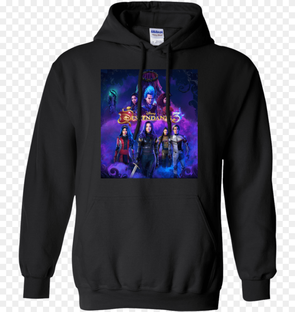 Descendants 3 Carlos Mal Jay Evie Wickedly Cool Hoodie Hoodie, Clothing, Knitwear, Sweater, Sweatshirt Png Image