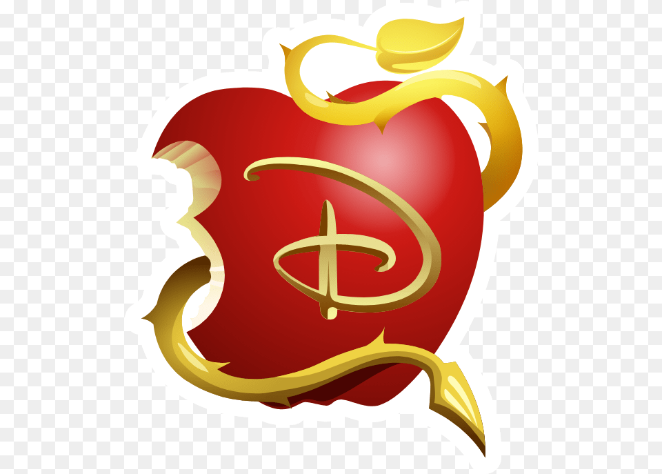 Descendants Apple Logo Sticker Sticker Mania Transparent Descendants Apple Logo, Dynamite, Weapon Png