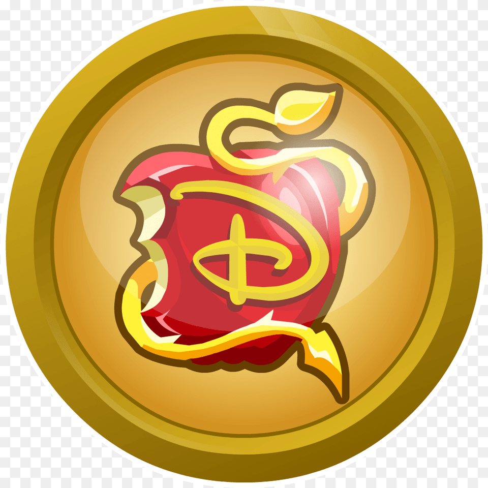 Descendientes Logo De Mal Transparent Clipart Descendants Logo, Emblem, Symbol, Gold Free Png Download