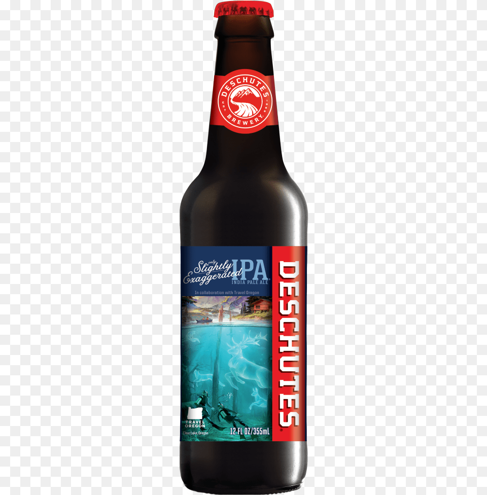 Deschutes Slightly Exaggerated Ipa, Alcohol, Beer, Beer Bottle, Beverage Png Image