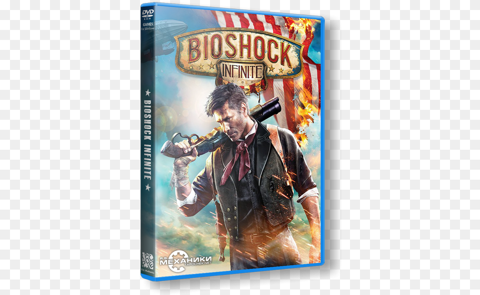 Description Bioshock Infinite Box Art, Man, Adult, Person, Male Png