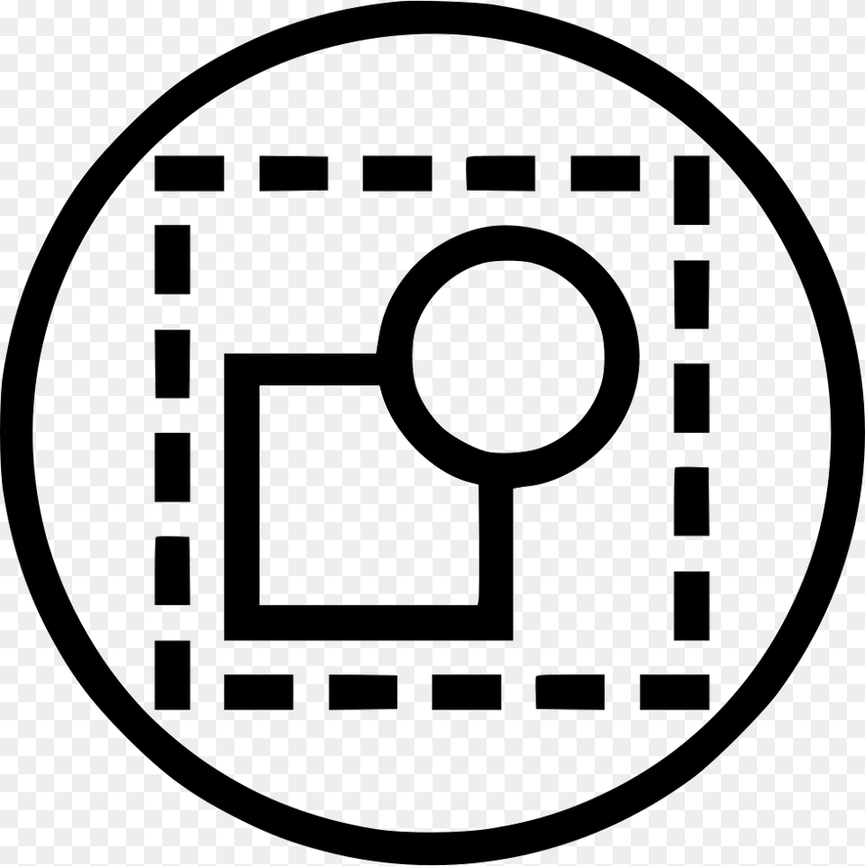Deselect Square Circle Shape Dotted Design Deselect Icon, Ammunition, Grenade, Weapon, Stencil Png Image