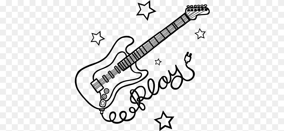 Desenho De Guitarra De Eva, Gray Free Png Download