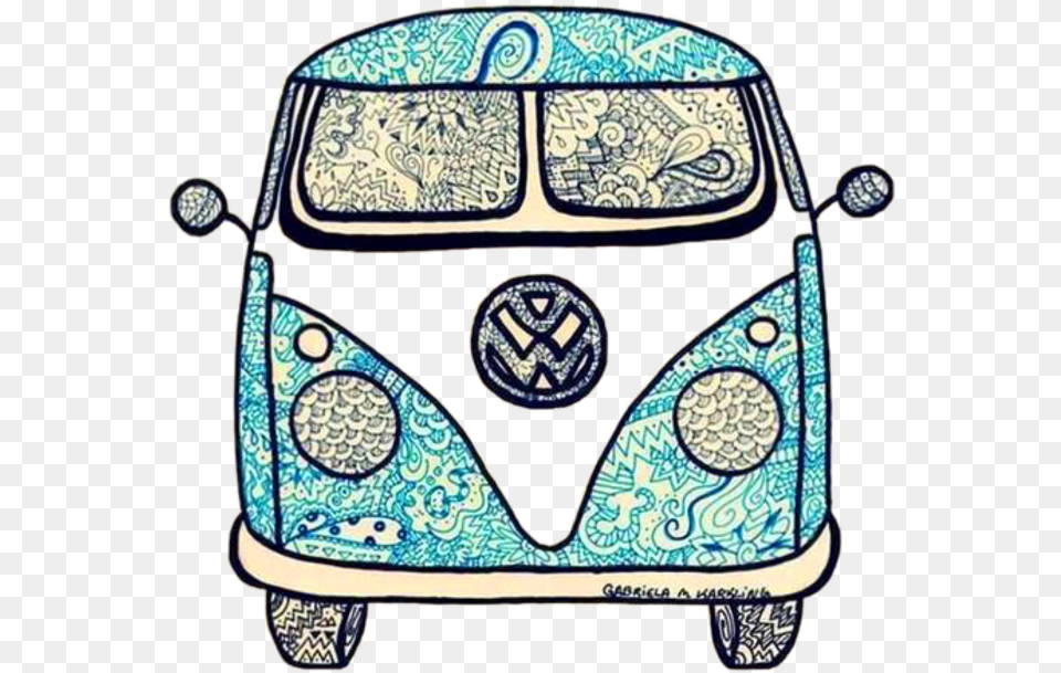 Desenho De Kombi Hippie, Vehicle, Van, Transportation, Drawing Free Transparent Png