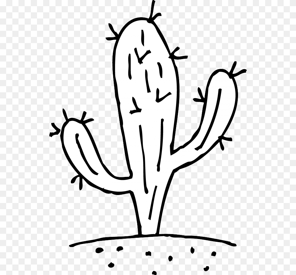Desert Animals Clip Art Black And White, Cactus, Plant, Person Free Png