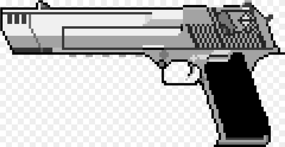 Desert Eagle Pixel Art, Firearm, Gun, Handgun, Weapon Png Image