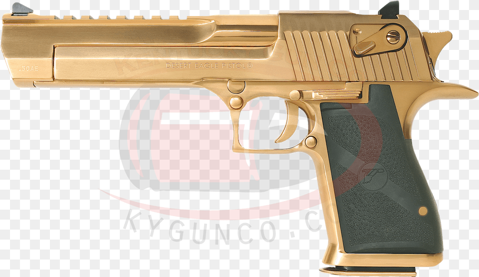 Desert Eagle Titanium Gold Draco Gun, Firearm, Handgun, Weapon Free Png