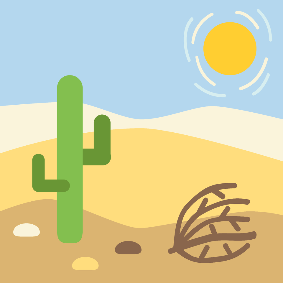 Desert Emoji Clipart, Outdoors, Nature, Cactus, Plant Png Image