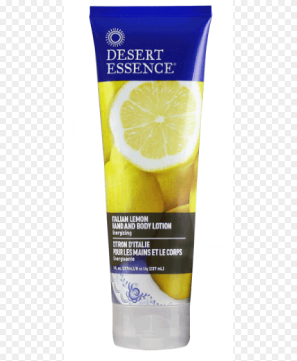 Desert Essence Hand And Body Lotion Italian Lemon, Bottle, Plant, Produce, Fruit Png Image