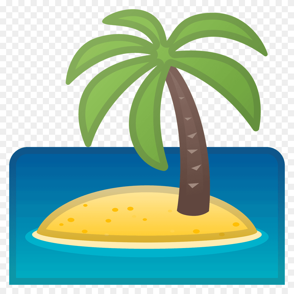 Desert Island Emoji Clipart, Plant, Tree, Land, Nature Png Image
