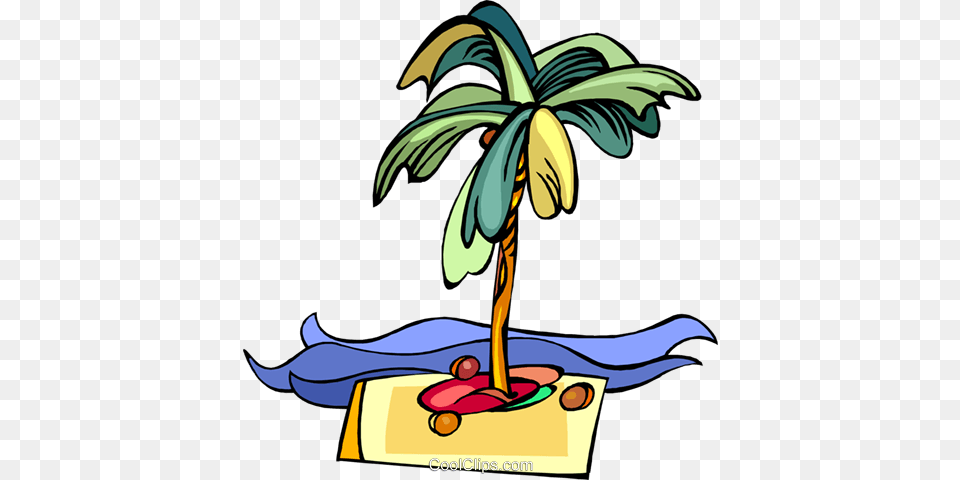 Desert Island Royalty Vector Clip Art Illustration, Palm Tree, Plant, Tree Free Transparent Png