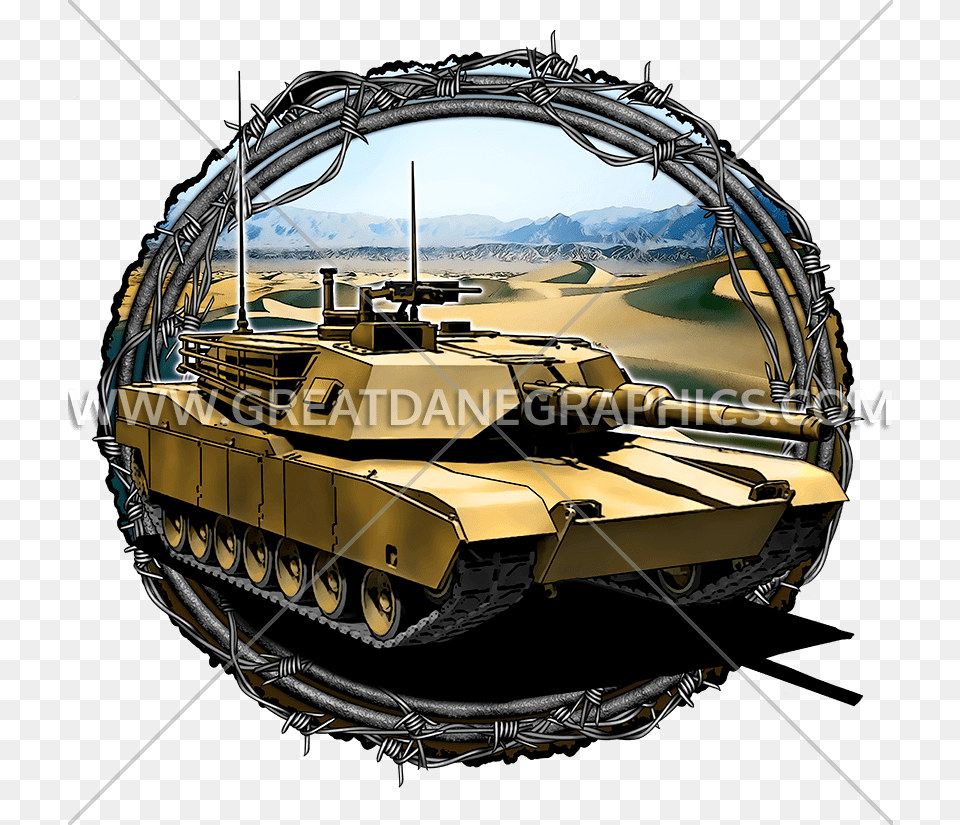Desert Tank Production Ready Artwork For T Shirt Printing, Armored, Military, Transportation, Vehicle Free Png