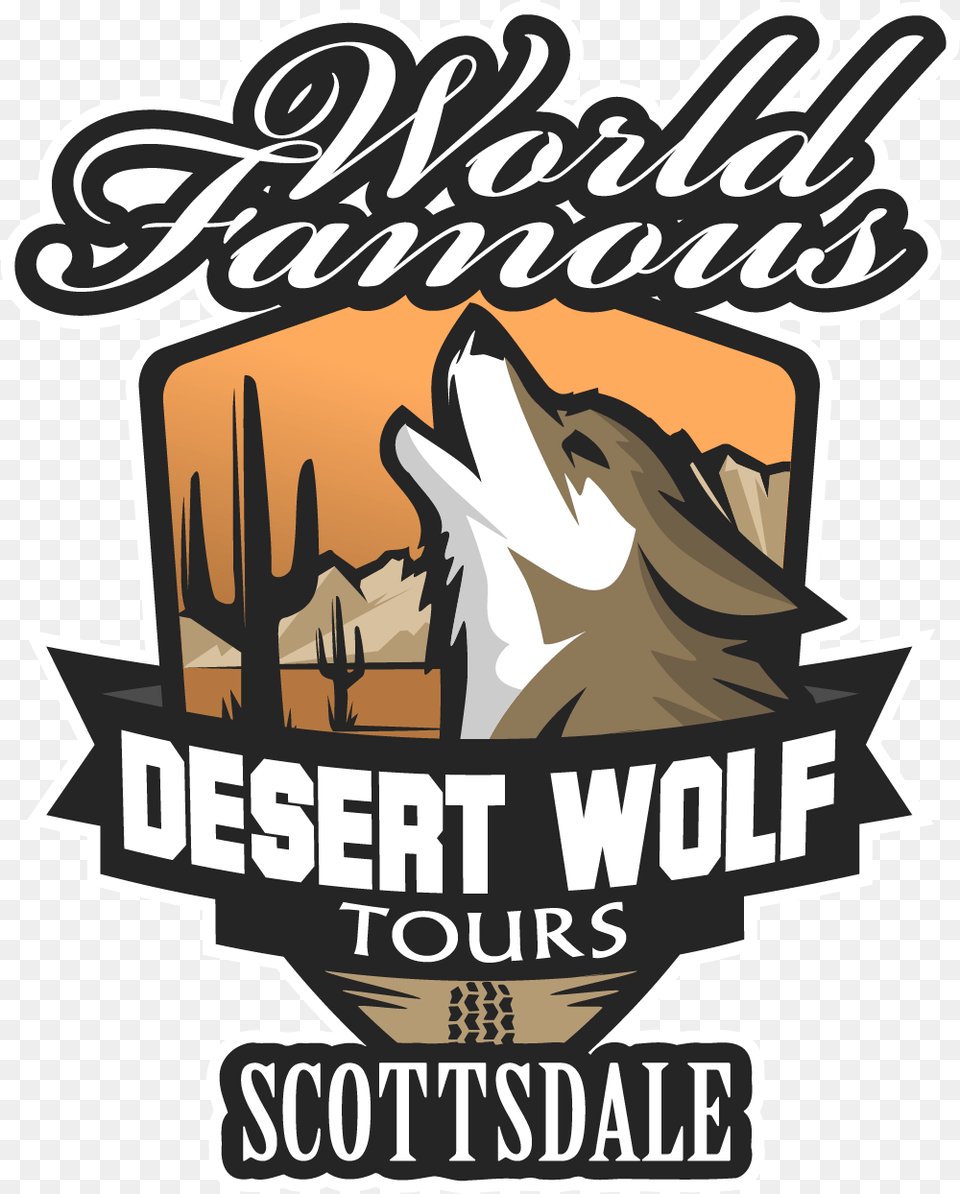 Desert Wolf Tours Logo Buff Colour Desert Wolf Logo Desert Wolf, Advertisement, Poster, Dynamite, Weapon Free Png