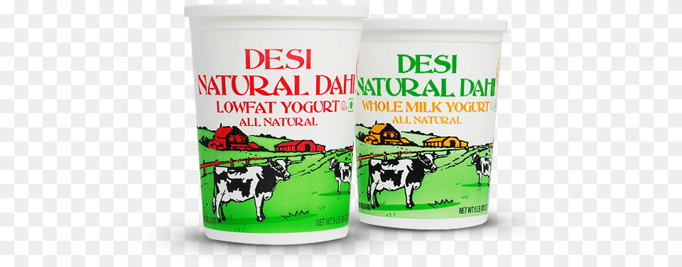 Desi Natural Dahi Yogurt Desi Natural Whole Milk Yogurt 2 Lb, Dessert, Food, Animal, Cattle Free Png Download