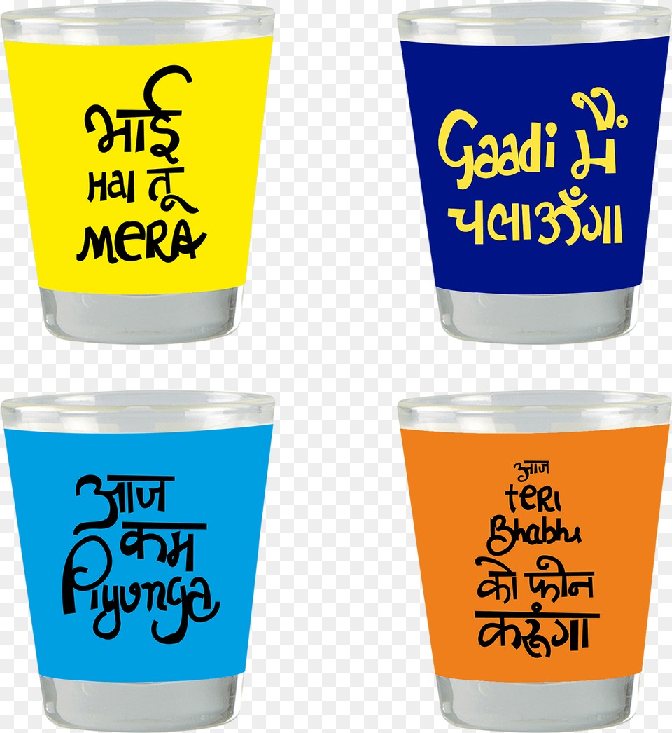 Desi Shot Glasses Aaj Se Daru Band, Cup, Glass, Alcohol, Beer Png Image