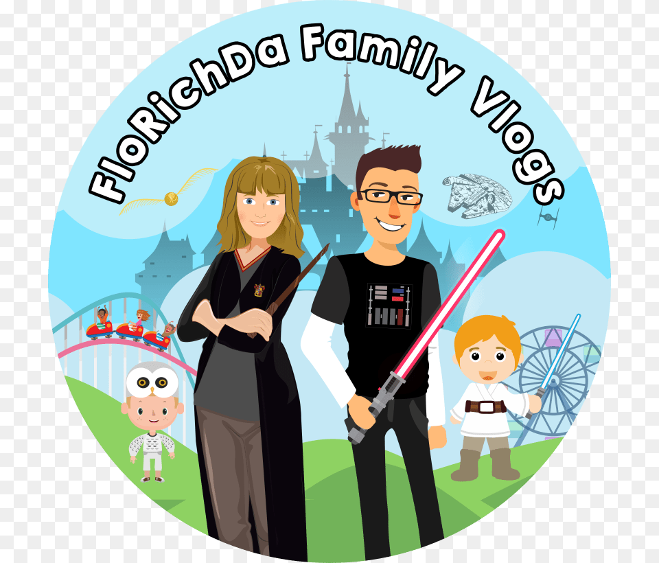 Design And Illustration Of Logo An Banner For Florichda Family Vlogs, Person, People, Woman, Female Free Png
